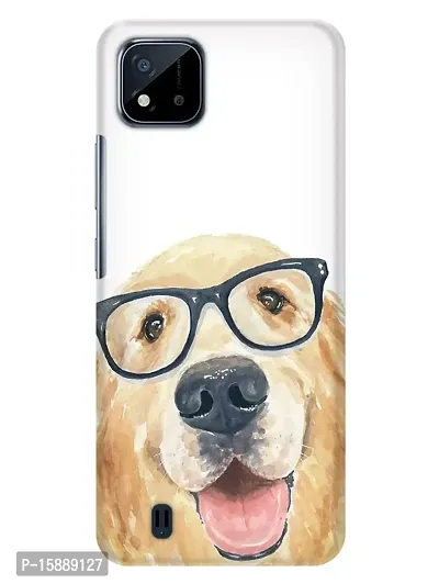 JugaaduStore Designer Printed Slim Fit Hard Case Back Cover for Realme C20 / Realme C11 (2021) | Spectacular Cute Dog (Polycarbonate)-thumb0