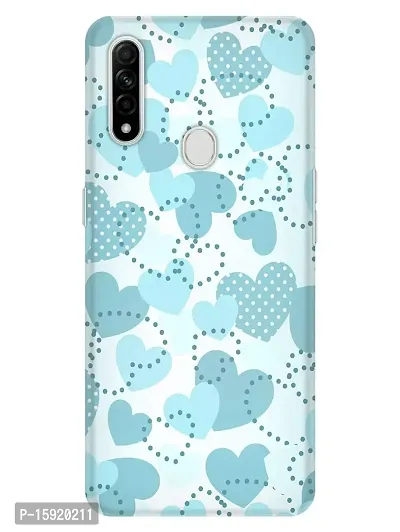 JugaaduStore Designer Printed Slim Fit Hard Case Back Cover for Oppo A31 | Polka Dot Hearts (Polycarbonate)-thumb0
