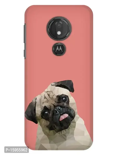 JugaaduStore Designer Printed Slim Fit Hard Case Back Cover for Motorola Moto G7 Power | Cute Pug Poly (Polycarbonate)
