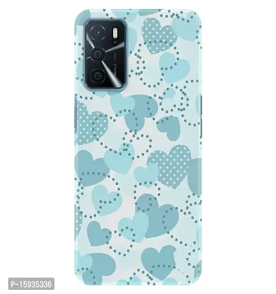 JugaaduStore Designer Printed Slim Fit Hard Case Back Cover for Oppo A16 / Oppo A16s | Polka Dot Hearts (Polycarbonate)