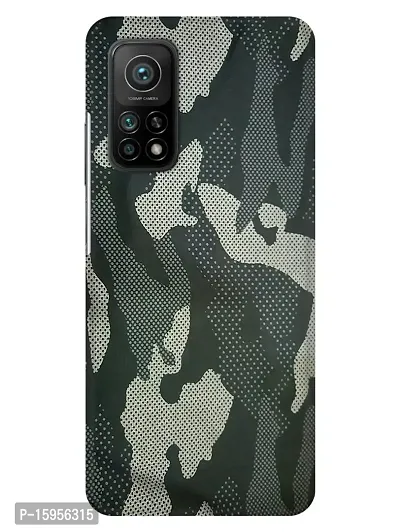 JugaaduStore Designer Printed Slim Fit Hard Case Back Cover for Xiaomi Mi 10T Pro 5G / Mi 10T 5G | Fuscous Camouflage (Polycarbonate)