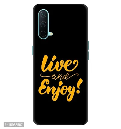 JugaaduStore Designer Printed Slim Fit Hard Case Back Cover for OnePlus Nord CE 5G | Live and Enjoy (Polycarbonate)
