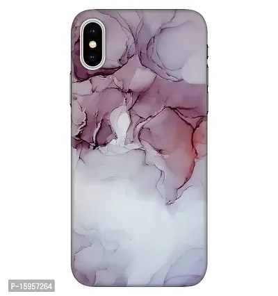 JugaaduStore Designer Printed Slim Fit Hard Case Back Cover for Apple iPhone X/iPhone Xs | Ruby Grey Marble (Polycarbonate)