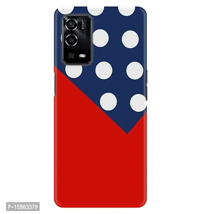 JugaaduStore Designer Printed Slim Fit Hard Case Back Cover for Oppo A55 / Oppo A53s 5G | Polka Dots Pattern (Polycarbonate)