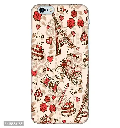 JugaaduStore Designer Printed Slim Fit Hard Case Back Cover for Apple iPhone 6S / iPhone 6 | Love for Paris Doodles (Polycarbonate)