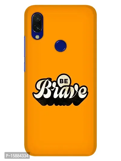 JugaaduStore Designer Printed Slim Fit Hard Case Back Cover for Xiaomi Redmi 7 / Redmi Y3 | Be Brave (Polycarbonate)-thumb0
