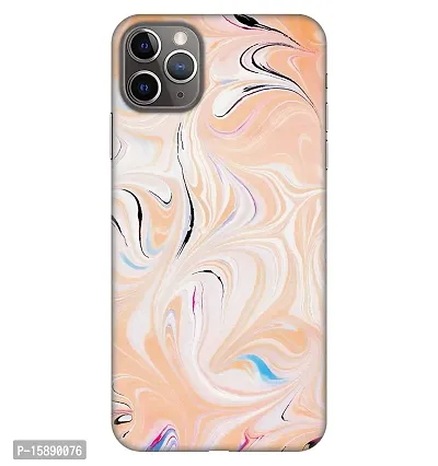 JugaaduStore Designer Printed Slim Fit Hard Case Back Cover for Apple iPhone 11 Pro | Classy Orange Marble (Polycarbonate)-thumb0