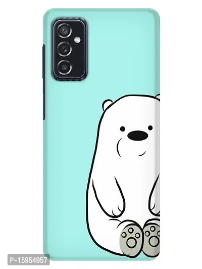 JugaaduStore Designer Printed Slim Fit Hard Case Back Cover for Samsung Galaxy F52 5G | Ice Cold Cute Bear (Polycarbonate)-thumb0