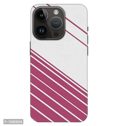 JugaaduStore Designer Printed Slim Fit Hard Case Back Cover for Apple iPhone 14 Pro | Royal Heath Stripes (Polycarbonate)