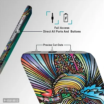 JugaaduStore Designer Printed Slim Fit Hard Case Back Cover for Xiaomi Redmi Note 9 | Colourful Peacock (Polycarbonate)-thumb2