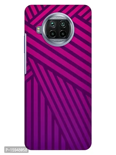 JugaaduStore Designer Printed Slim Fit Hard Case Back Cover for Xiaomi Mi 10i 5G / Mi 10T Lite 5G | Indigo Pink Stripes (Polycarbonate)-thumb0