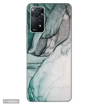 JugaaduStore Designer Printed Slim Fit Hard Case Back Cover for Xiaomi Redmi Note 11 Pro+ 5G / Redmi Note 11 Pro | Green Grey Marble (Polycarbonate)