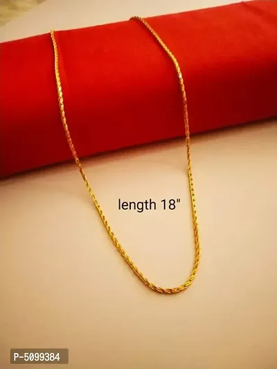 long Artificial Gold Plated Chain 24-thumb0