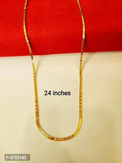 24 inches long and attractive gold plated chain