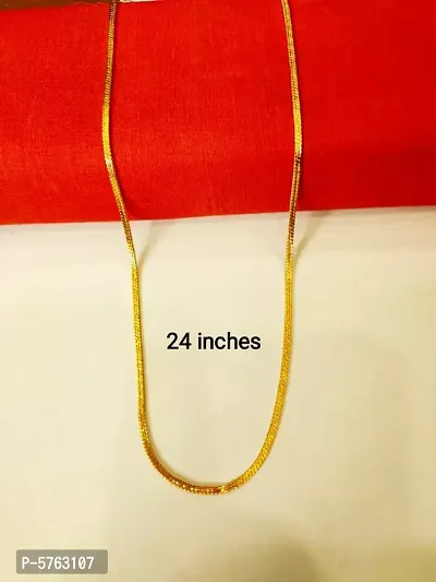 24 inches long and attractive gold plated chain-thumb0
