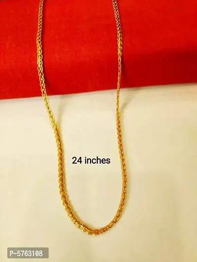 24 inches long and attractive gold plated chain-thumb0