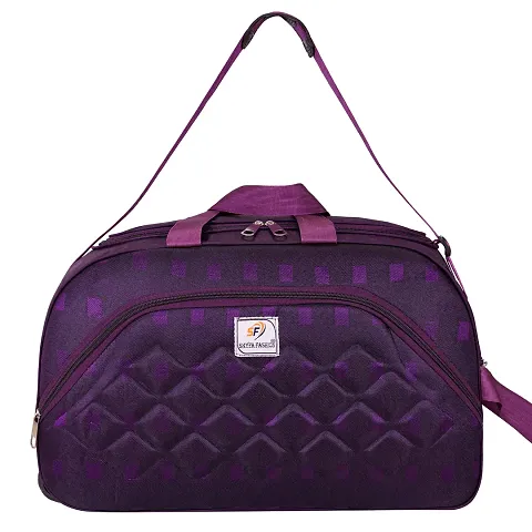 Designer Purple Nylon Solid Duffle Bags
