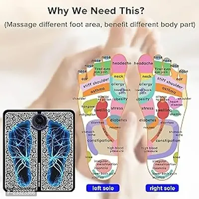 Foot Massager Pain Relief,Elecrtic EMS Massage Mat -8 Mode/16 Vibration Automatic Wireless Folding Massager for Foot,Legs,Hand Muscle Stimulator Therapy Mat for Men and Wome-thumb5