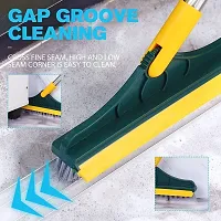 Bathroom Cleaning Brush With Wiper 2 In 1 Tiles Cleaning Brush Floor Scrub Bathroom Brush With Long Handle 120Deg Rotate Bathroom Floor Cleaning Brush Home Kitchen Bathroom Cleaning Accessories-thumb3