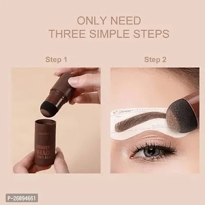Natural Hairline Powder, Hair Shading Sponge Pen, Hairline Shadow Powder Stick, Quick Root Touch-Up, Paired With 3 Pairs Of Eyebrow Stamp (Brown). Get a doll shaped eyeliner free Brand: generic-thumb3