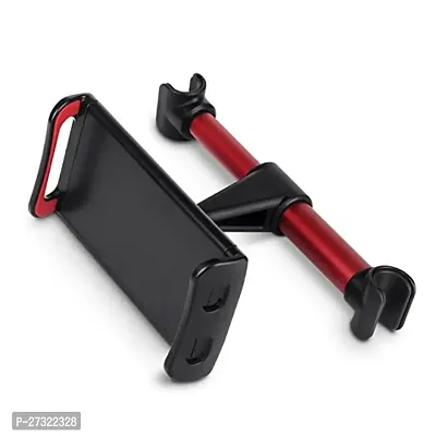 Car Rear Seat Headrest Mobile Phone Mount  Tablet Holder Mobile Phones and Tablets Upto 10.5 Inch Diagonal Screen Size. (Red  Black)