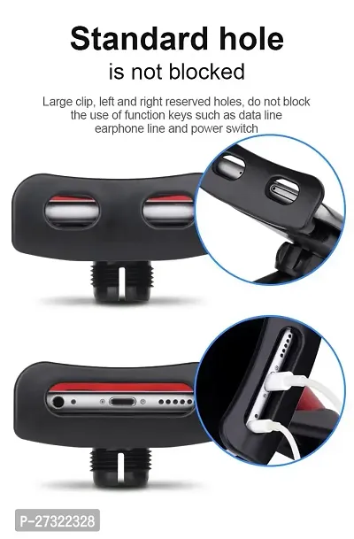 Car Rear Seat Headrest Mobile Phone Mount  Tablet Holder Mobile Phones and Tablets Upto 10.5 Inch Diagonal Screen Size. (Red  Black)-thumb3