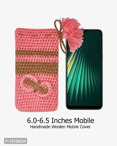 Tistook Hand Knit Mobile Phone Cover Pouch 6 to 6.5 Inch for Women and Men (TMOB6) Multicolor-thumb4