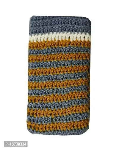 Tistook Hand Knit Mobile Phone Cover Pouch 6 to 6.5 Inch for Women and Men (TMOB6) Multicolor-thumb2