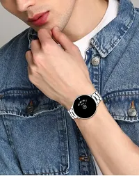 Trendy Silver Analog Fashion Watch for Men-thumb3