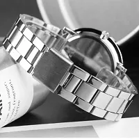 Trendy Silver Analog Fashion Watch for Men-thumb4