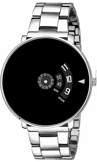 Trendy Silver Analog Fashion Watch for Men-thumb1