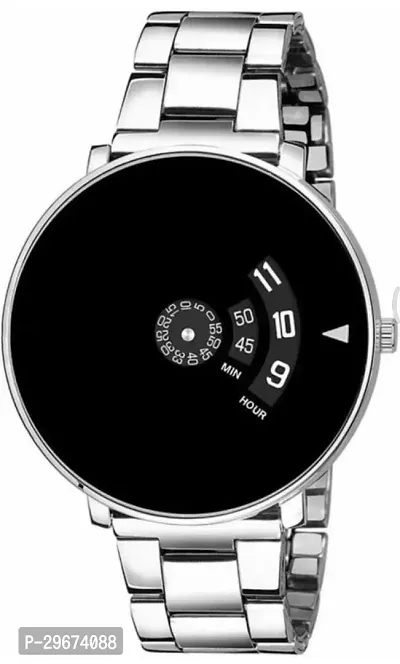 Trendy Silver Analog Fashion Watch for Men-thumb2