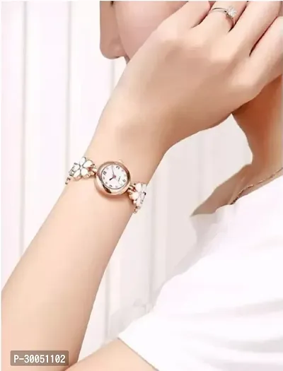 Trendy Golden Designer Analog Watch For Women-thumb2