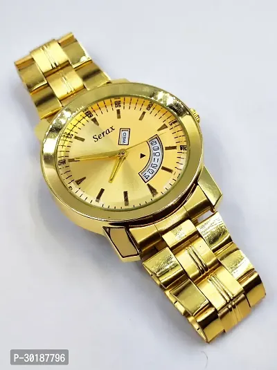 Trendy Golden Analog Watch for Men-thumb2