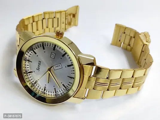 Trendy Golden Analog Watch for Men-thumb2