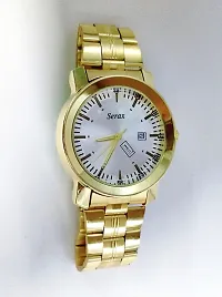 Trendy Golden Analog Watch for Men-thumb2