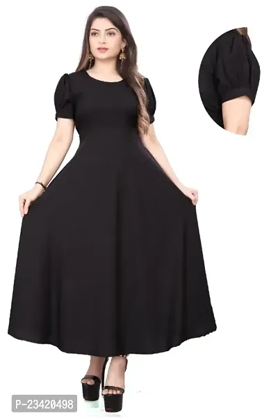 Stylish Crepe Party Western Gown for Women and Girls