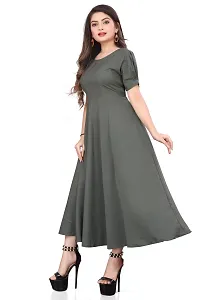 Stylish Crepe Party Western Gown for Women and Girls-thumb1