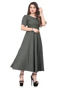 Stylish Crepe Party Western Gown for Women and Girls-thumb2