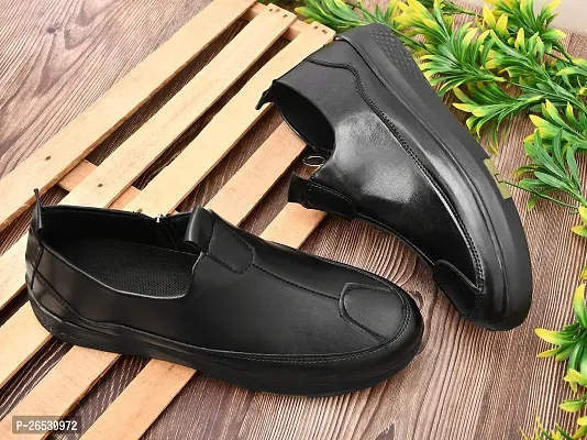 Stylish Synthetic Leather Solid Casual Shoes For Men-thumb0