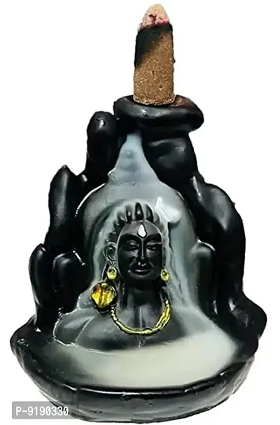 Lord Adiyogi Mahadev Shiv Shankara Backflow Cone Ince Holder Decorative Showpiece-thumb0
