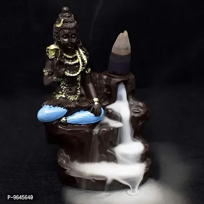 Lord Shiva Smoke Fountain Incense Burner with 10 Backflow Cones.-thumb0