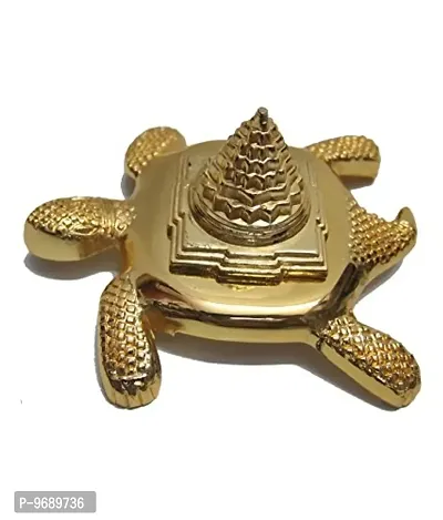 Tortoise Meru Shree Yantra for Good Luck and Prosperity (Color : Golden)