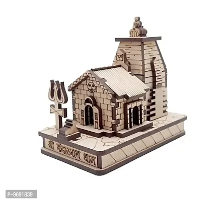 Kedarnath Temple The Place of Light in Wood Miniature-thumb0