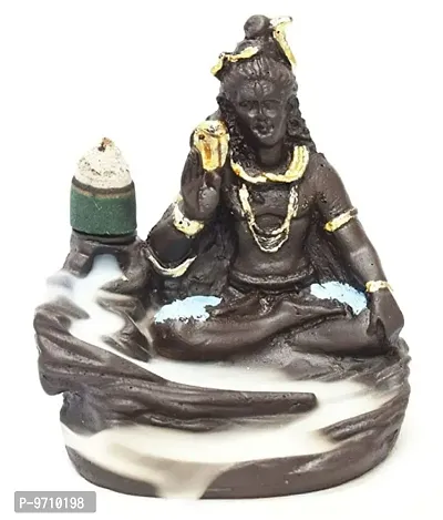 Lord Shiva Smoke Fountain Incense Burner with 10 Backflow Cones.