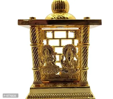 God Laxmi Ganesh Small Mandir Idol Murti in metal.-thumb0