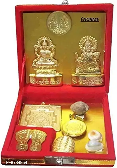 Shree Kuber Dhan Lakshmi Varsha Yantra for Wealth and Prosperity (Golden).-thumb0