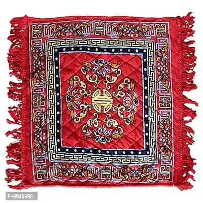 Cotton Woolen Red Pooja Asan