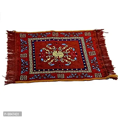 Cotton Woolen Red Pooja Asan