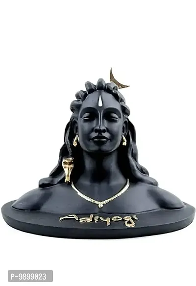 Adiyogi Om Shiva Meditating Mahadev Triple Tilak Statue for Car Dashboard, Home Decor, Temple, Meditation Area, Pooja.